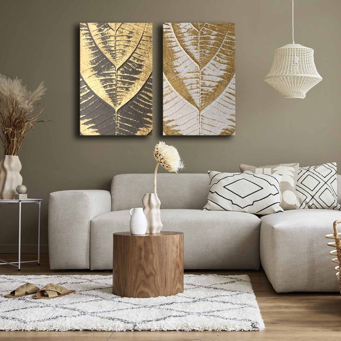 Wallity Conjunto de 2 Lienzos Decorativos Multicolor 45 x 70 cm